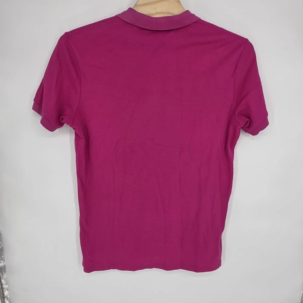 Vintage Polo Ralph Lauren Mens Large Pink Magen Pony Short Sleeve Polo Shirt 90s